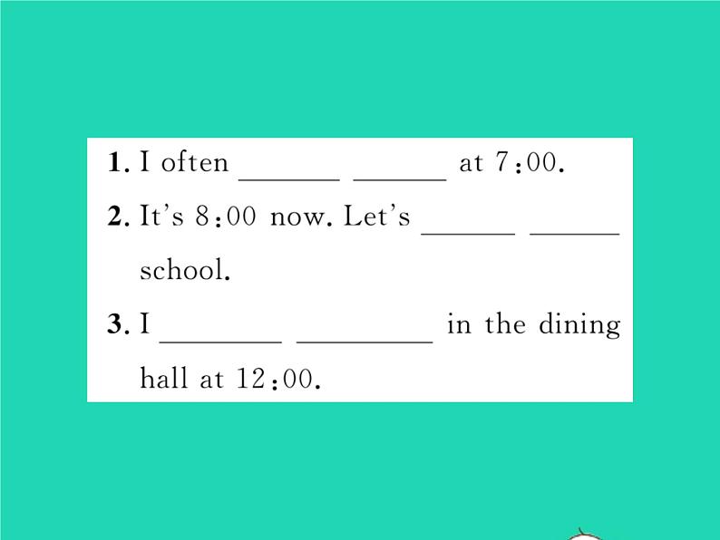 2021七年级英语上册Module5MyschooldayUnit2Westartworkatnineo 'clock第三课时习题课件新版外研版第5页