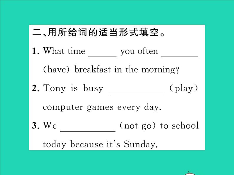 2021七年级英语上册Module5MyschooldayUnit3Languageinuse第五课时习题课件新版外研版第4页