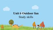 2020-2021学年Unit 6 Outdoor funStudy skills课文配套课件ppt