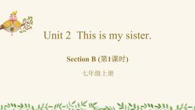 初中英语人教新目标 (Go for it) 版七年级上册Unit 2 This is my sister.Section B课文内容课件ppt