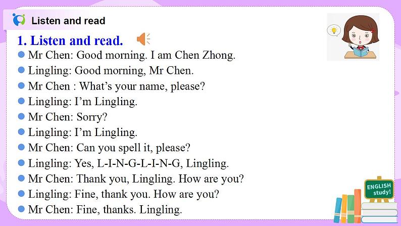 Starter Module1 Unit2 Good morning. I'm Chen Zhong 课件 PPT+教案07
