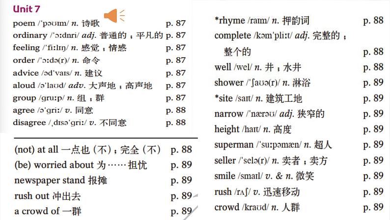 深圳沪教牛津版七下U7 Poems Vocabulary第2页