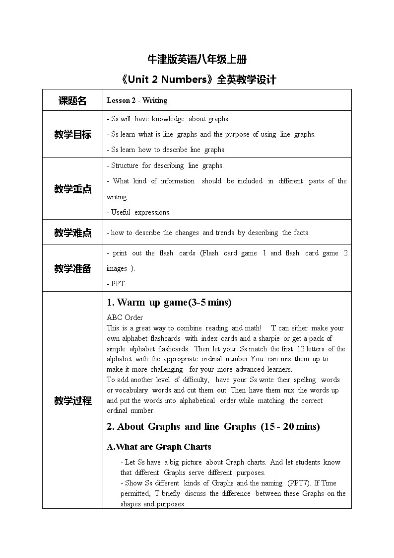 《Unit 2 Numbers》writing 课件+教案01