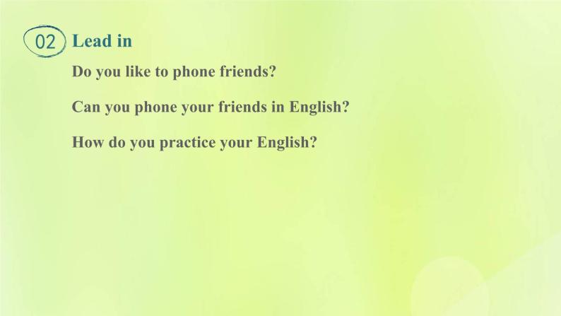 冀教版七年级英语下册Unit 5 I Love Learning English Lesson 25 A Phone Friend课件04