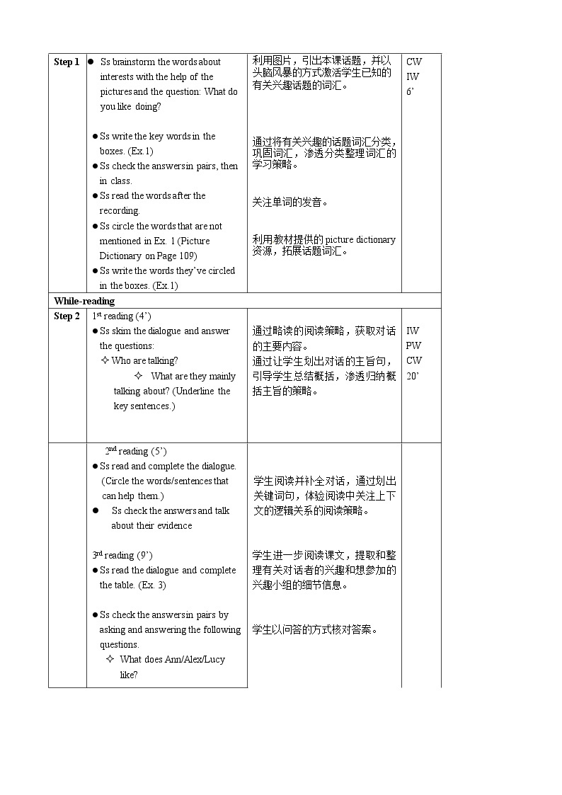 北师大初中英语七上《Unit 4 Interests and Skills 》word教案02