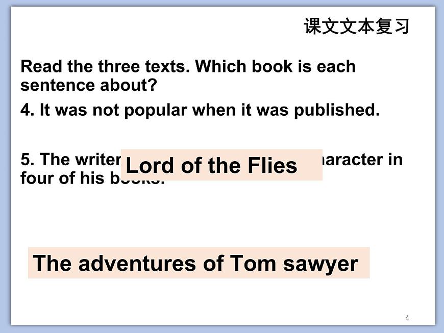 北師大9年級(jí)Unit 2《lesson 4 Classics (B)》課件第4頁(yè)