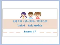 北师大9年级Unit 6《Lesson 17 People in our lives  》课件