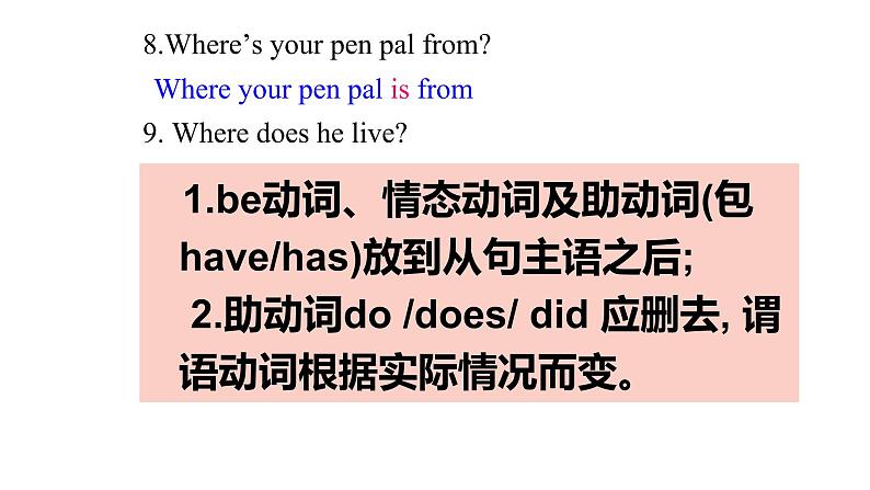 Unit3 Could you please tell me where the restrooms are 语法知识:宾语从句 2022-2023学年人教版英语九年级全册 课件第8页