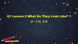 北师大版英语7年级上册 U1 Lesson 2 What Do They Look Like 1-2 PPT课件