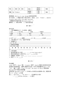 人教新目标 (Go for it) 版七年级上册Section A学案设计