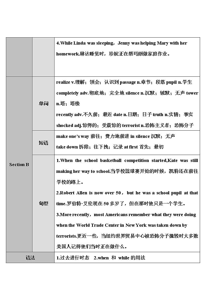 2022年人教新目标版八年级下册 Unit5 What were you doing when the rainstorm came Section A第1课时(1a~2d)教案02