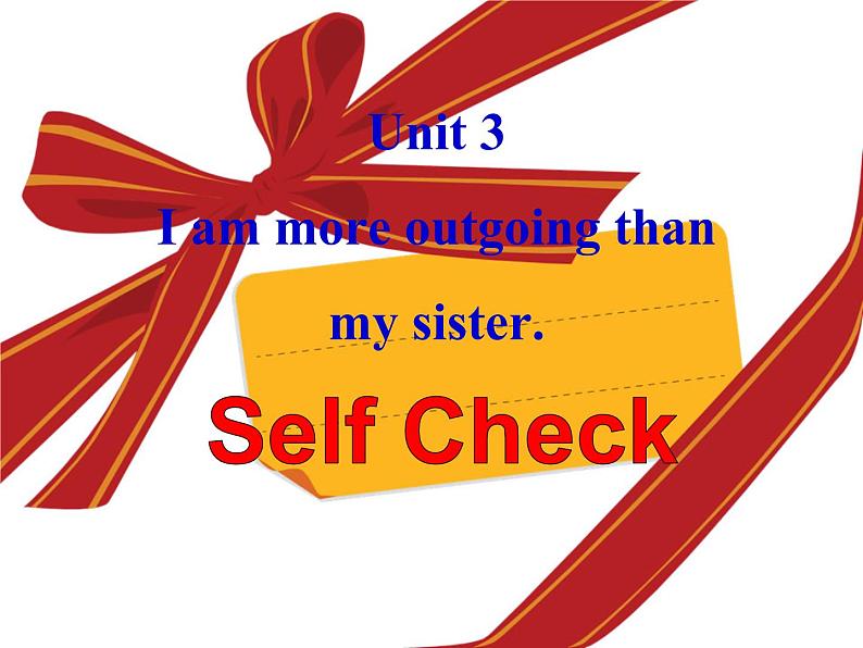 人教版八年级上册英语Unit3样品课件_02(共4份)Self Check课件第1页