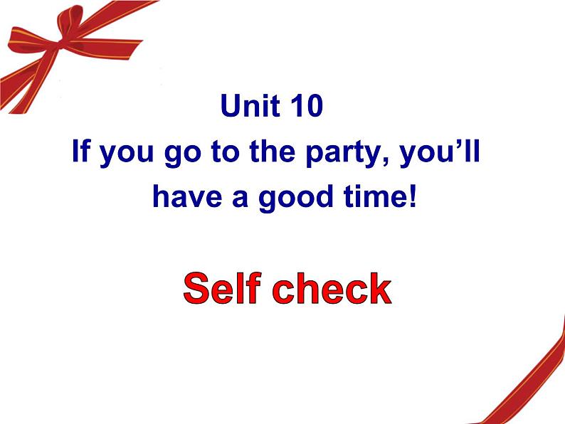 人教版八年级上册英语Unit10样品课件_02(共4份)Self Check课件第1页