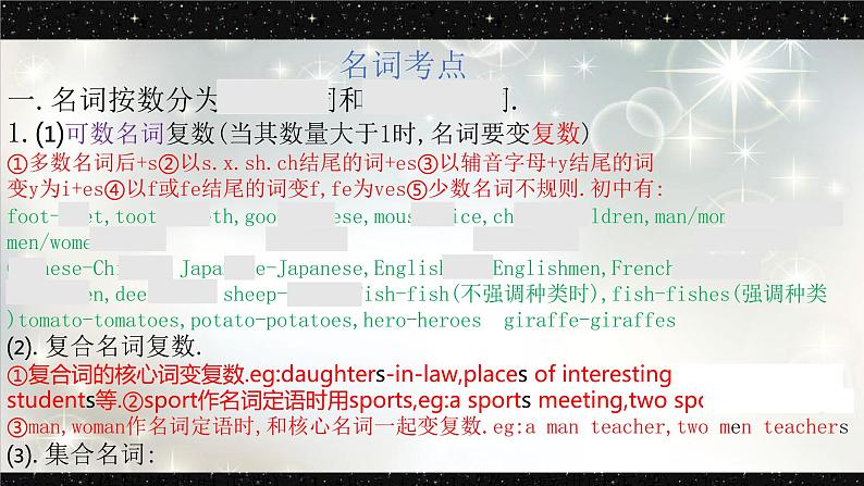 03 词类专项复习(一)-冲刺2022年中考英语重难考点精讲精练03