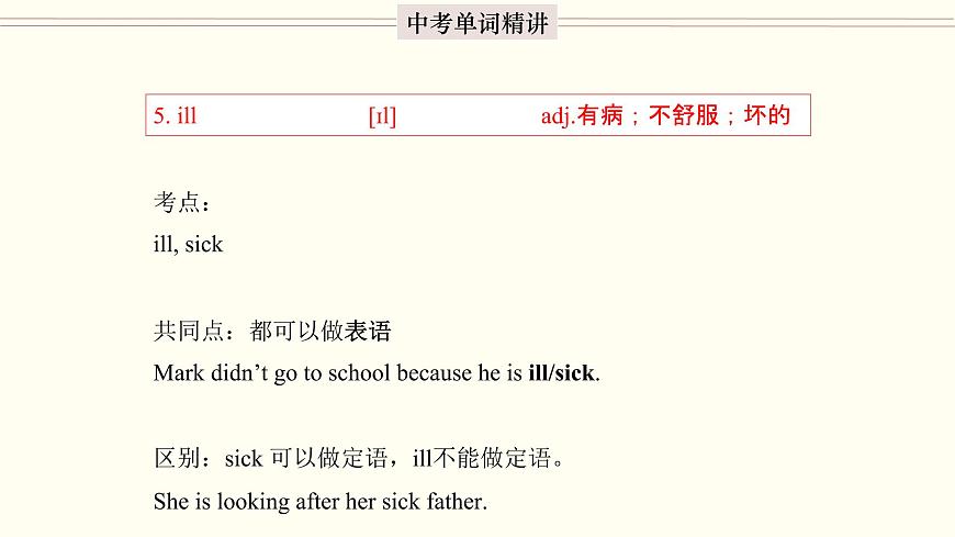 首字母為I的單詞精講-中考英語(yǔ)1600個(gè)單詞用法精講第8頁(yè)