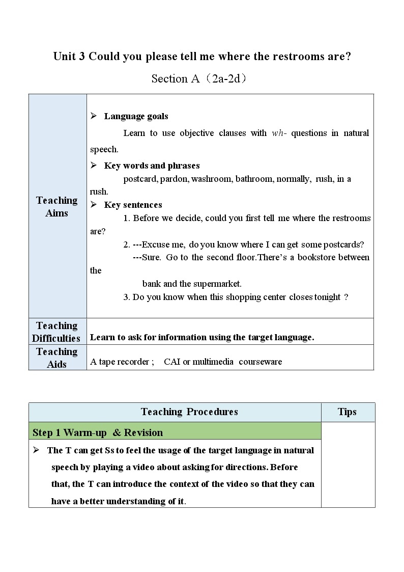 人教新目标 (Go for it) 版英语九年级 Unit 3 SectionA (2a-2d) PPT课件+教案+导学案01