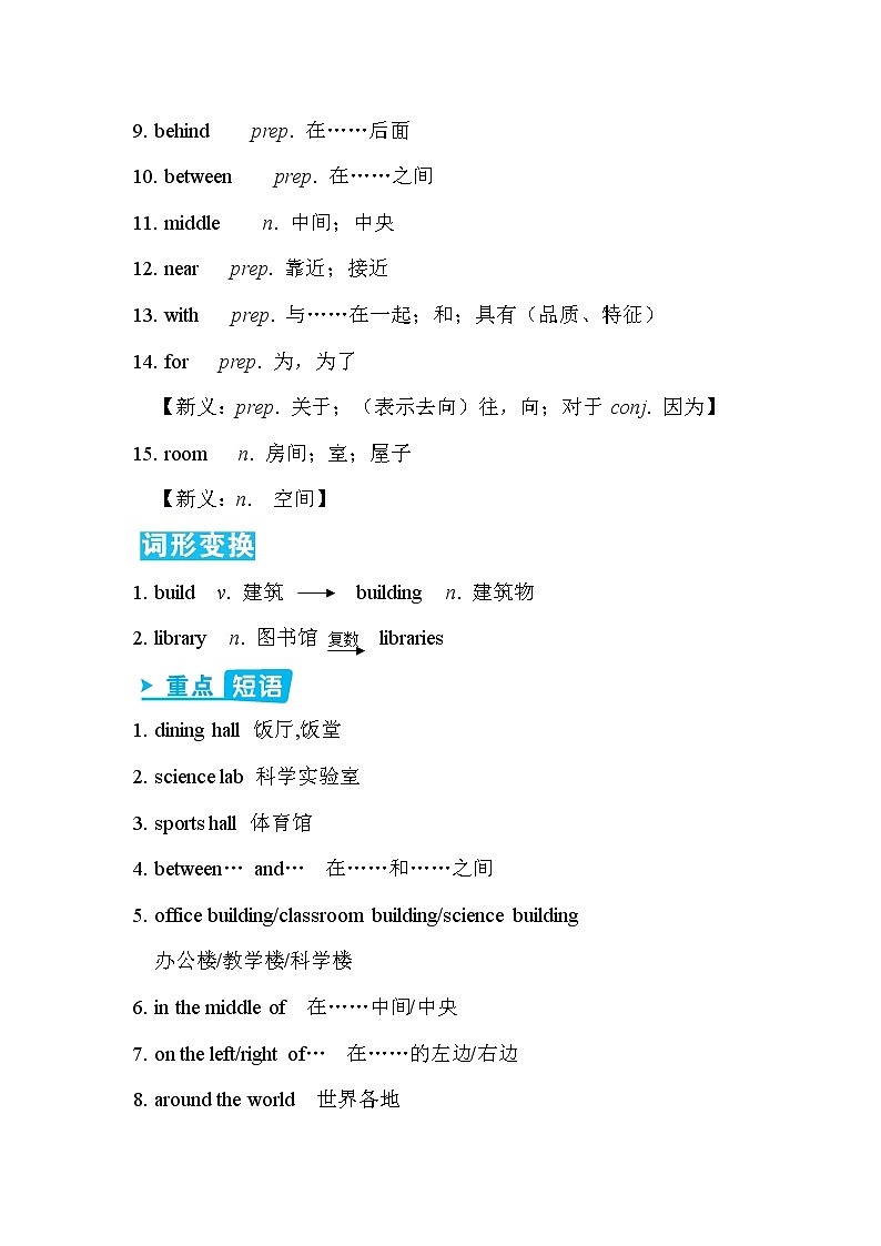 外研七年级上册英语 Module 3 早读手册02