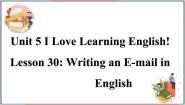 初中英语Lesson 30 Writing an E-mail in English教课课件ppt