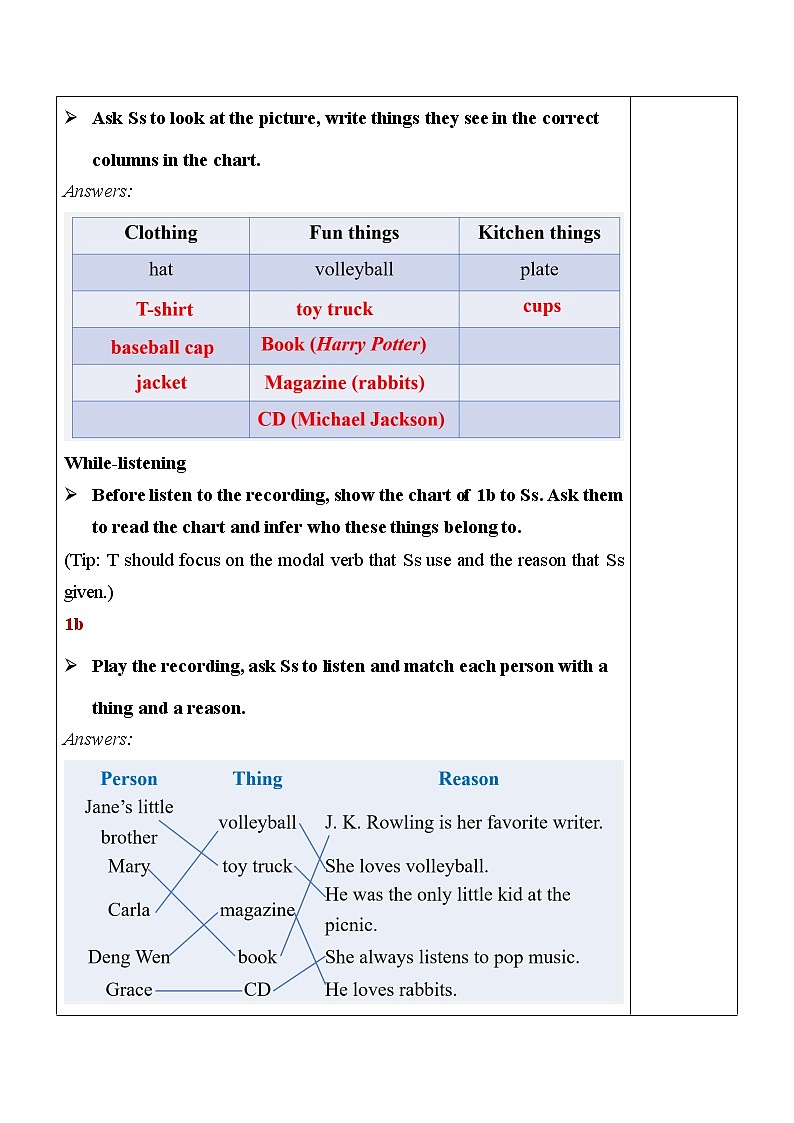 Unit 8 Section A(1a-1c)教案第2页