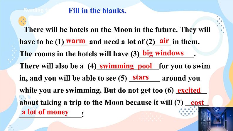 牛津深圳广州版7年级上册英语Unit 5 Visiting the Moon 第4课时课件第8页
