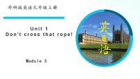 初中英语外研版 (新标准)九年级上册Unit 1 Don’t cross that rope!背景图ppt课件