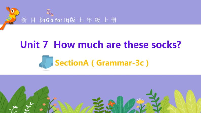 人教版英语七年级上册：Unit 7 How much are these socks-SectionA(Grammar-3c).课件pptx01