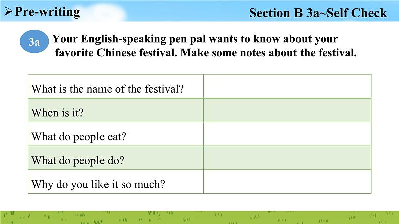 Unit 2 Section B 3a~Self Check 课件2022-2023学年人教版新目标九年级英语上册08