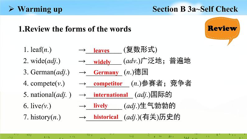 Unit 5 Section B 3a~Self Check课件2022-2023学年人教版新目标九年级英语上册06