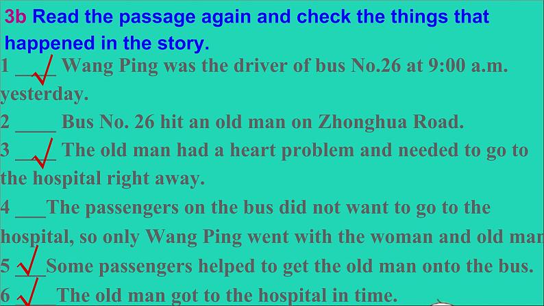 英语人教版八年级下册同步教学课件unit 1 what's the matter sectiona(3a-3c)07