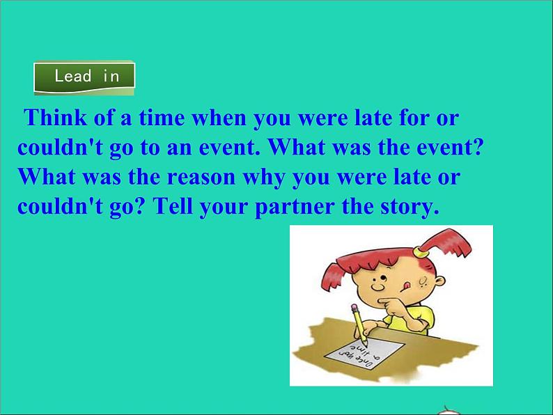 英语人教版八年级下册同步教学课件unit 5 what were you doing when the rainstorm came sectionb(1a-1d)07