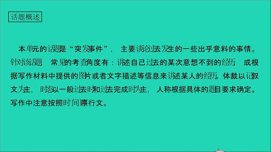 英語(yǔ)人教版九年級(jí)下冊(cè)同步教學(xué)課件unit12 life is full of the unexpected第5課時(shí)sectionb（3a-3b）單元寫作清作業(yè)第3頁(yè)