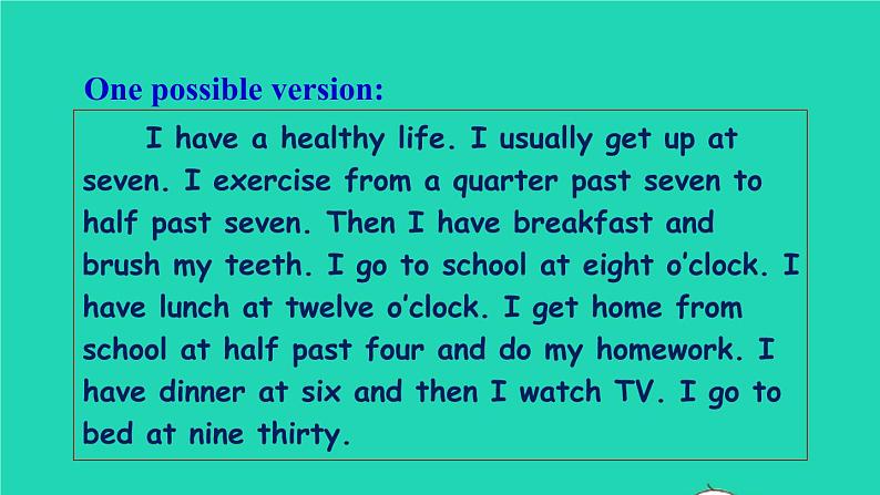 英语人教版七年级下册同步教学课件unit 2 what time do you go to school sectionb(3a-selfcheck)第7页