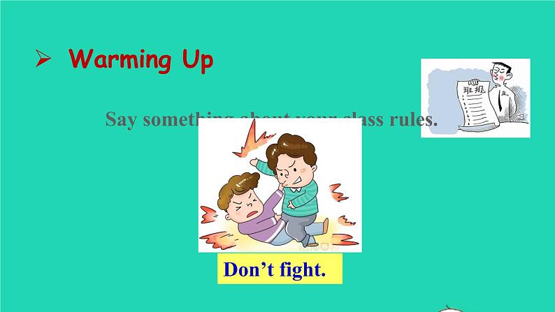 英语人教版七年级下册同步教学课件unit 4 don 't eat in class section b(1a-1d)第3页