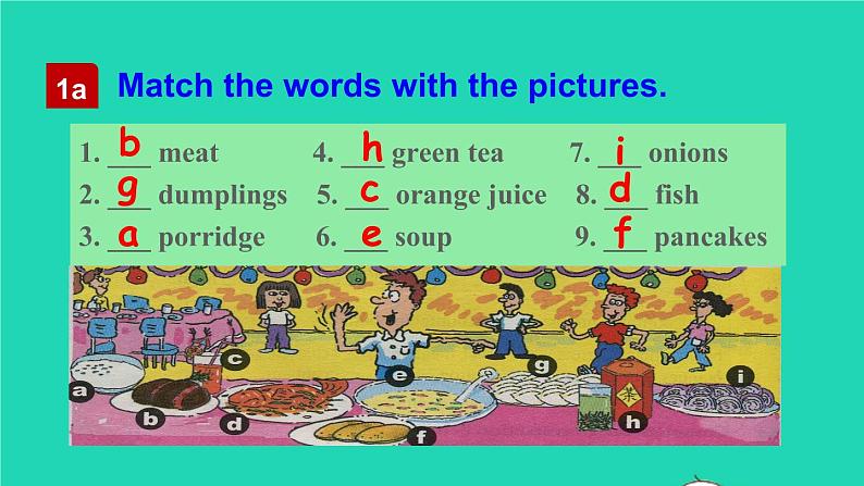 英语人教版七年级下册同步教学课件unit 10 i 'd like some noodles section b(1a-1d)第6页