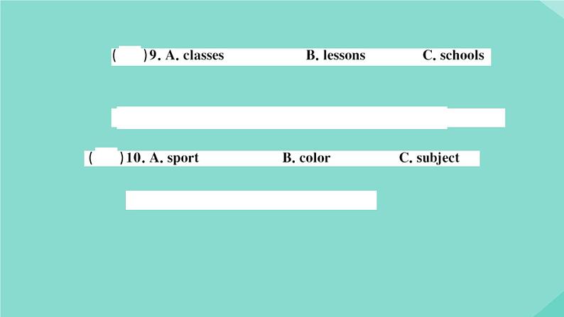 英语外研版七年级上册同步教学课件module 5 my school day 检测卷05