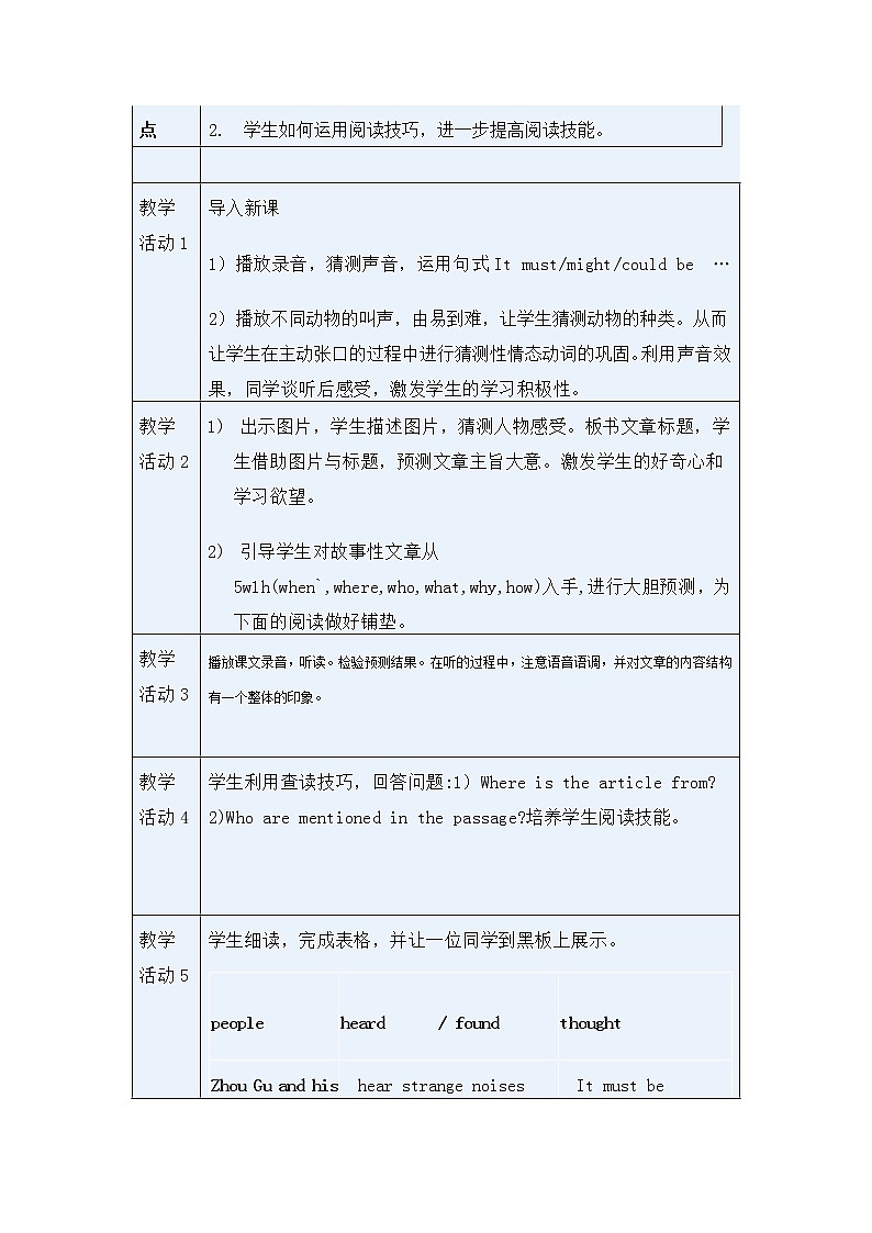 人教新目标版英语九年级全Unit 8 It must belong to Carla.教学设计第2页