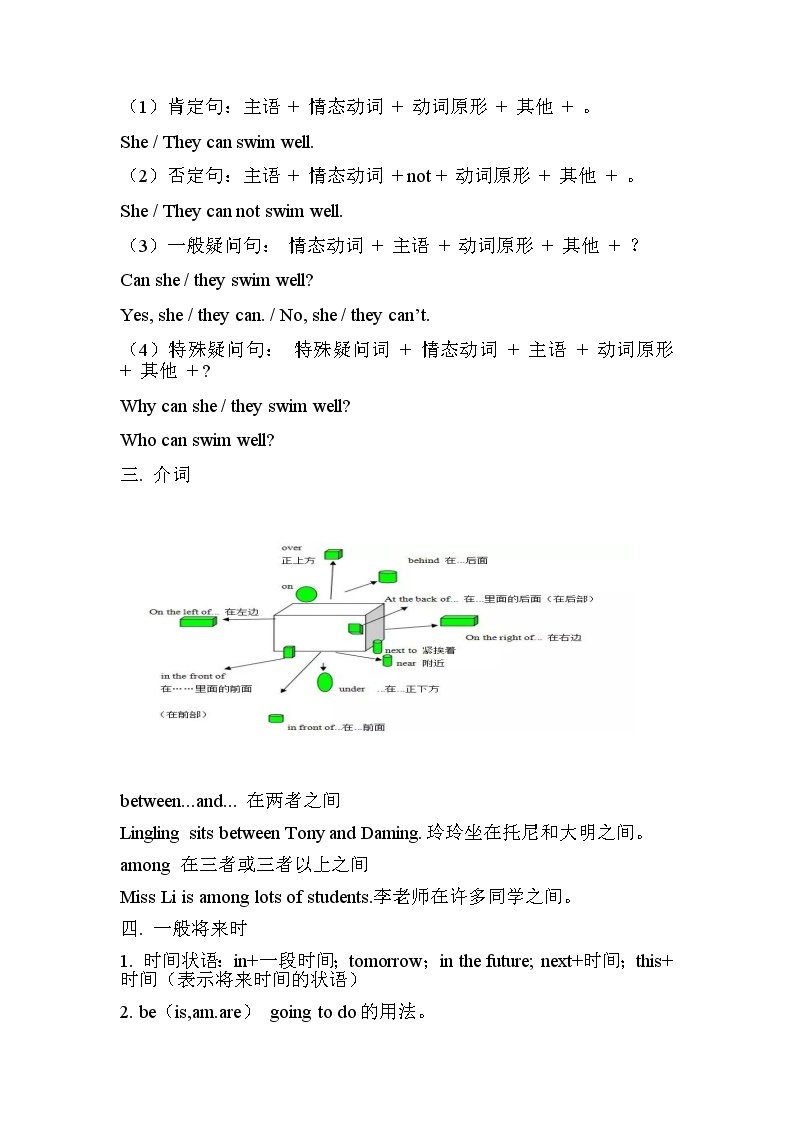 外研版七年级英语下册语法02