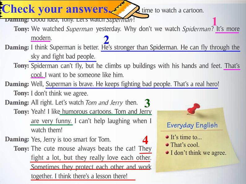 八年级下 Module 5 Cartoons Unit 1 It 's time to watch a cartoon.课件第8页
