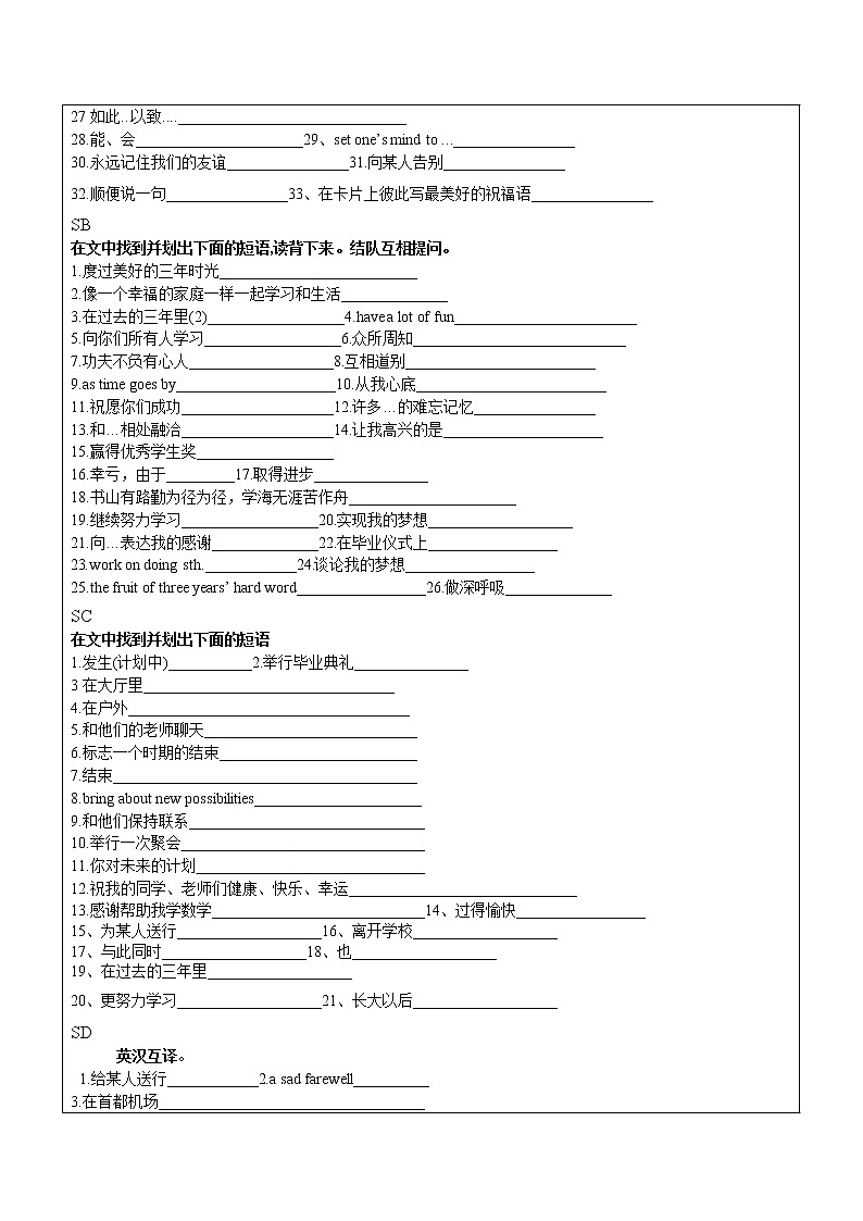 初中英语仁爱科普版 九年级下册  U6topic3学案02
