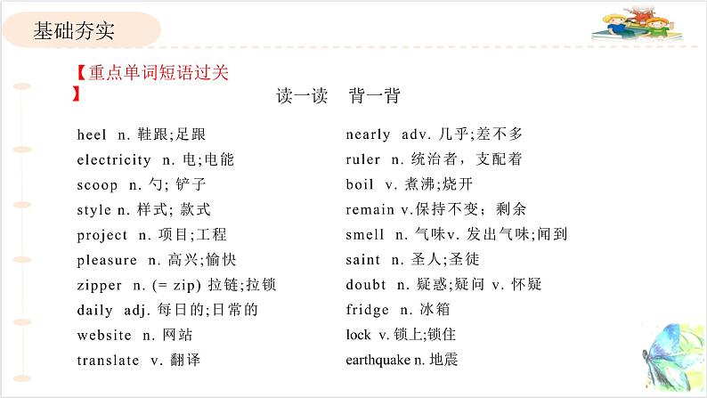 人教版英语九年级 Unit 6重点知识复习课件第2页