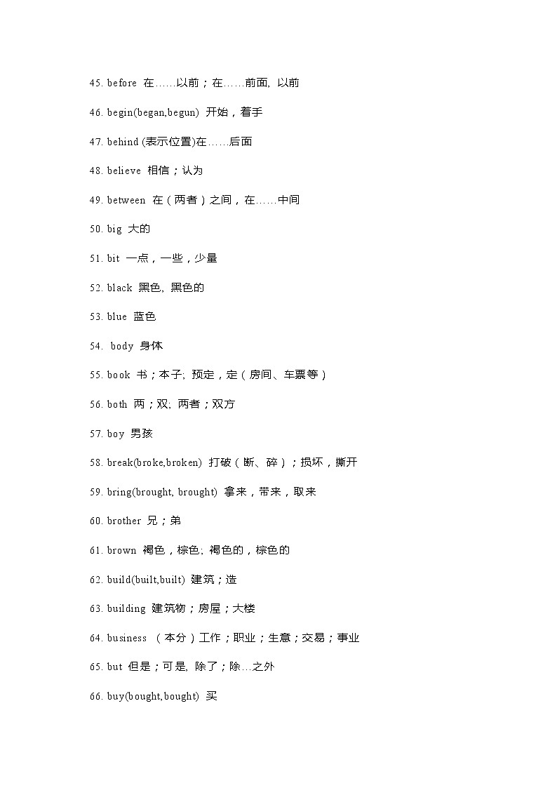 初中英语最重要的530个高频词第3页