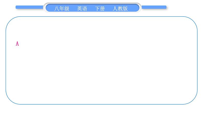 人教版八年级英语下Unit 3 Could you please clean your room Section B 阅读能力提升习题课件07