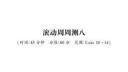 人教版九年级英语下单元知识周周测8习题课件