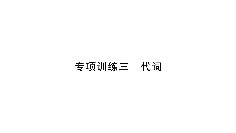 人教版九年级英语下知识专项训练3 代词习题课件第1页