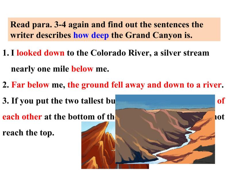 Module 1 Wonders of the worldUnit 2 The Grand Canyon was not just big 课件08
