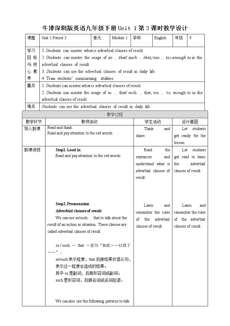 Module 1 Unit 1 Great explorations Period 3 Grammar?教案第1頁
