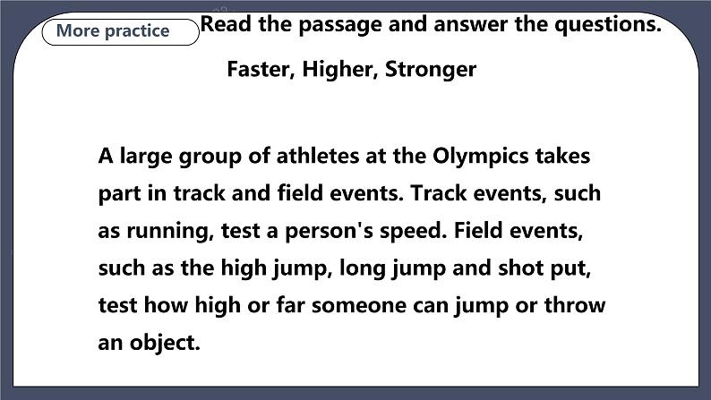 Module 3 Unit 5 Sport Period 4 More practice & Culture corner第6页