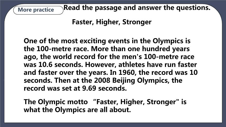Module 3 Unit 5 Sport Period 4 More?practice?& Culture?corner第8頁(yè)