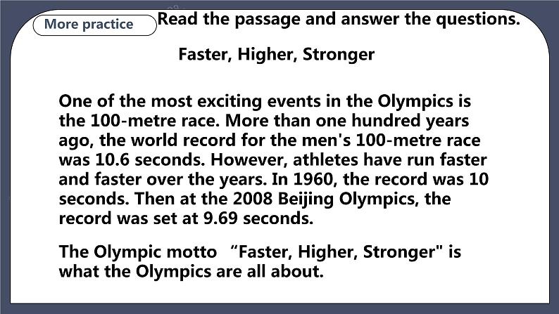 Module 3 Unit 5 Sport Period 4 More practice & Culture corner第8页