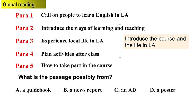 八年级下Module 7 Summer in Los Angeles Unit 2 Fill out a form and come to learn English in LA 课件05